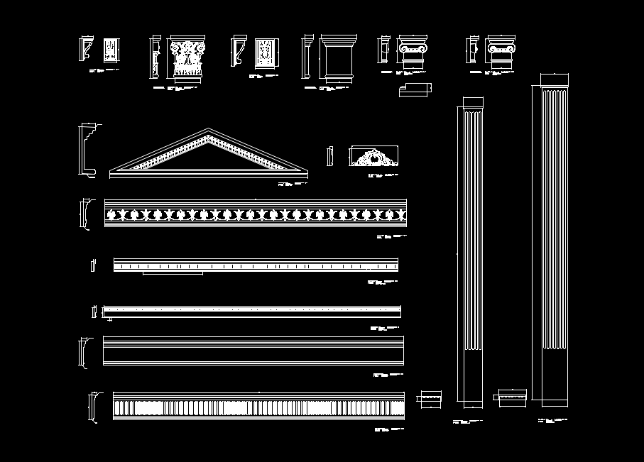 Architectural elements drawings – dwg