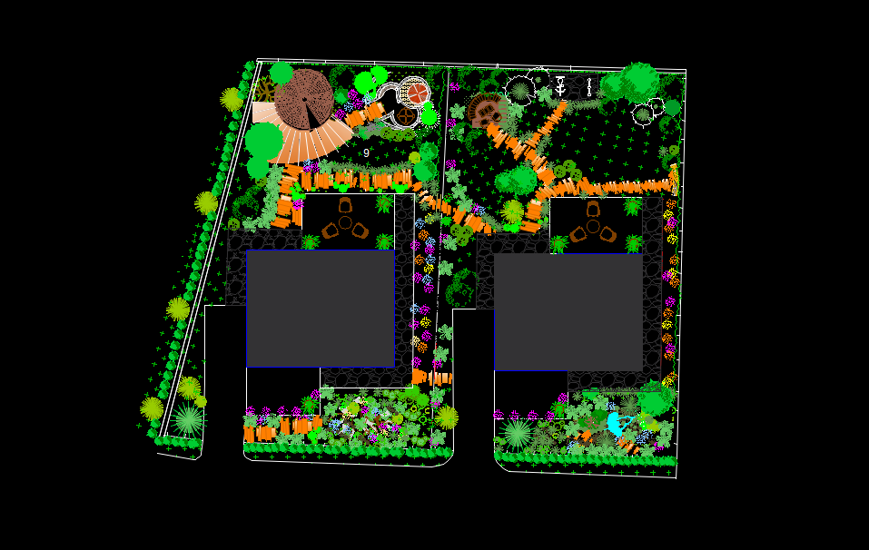 Architectural site plan drawing – dwg
